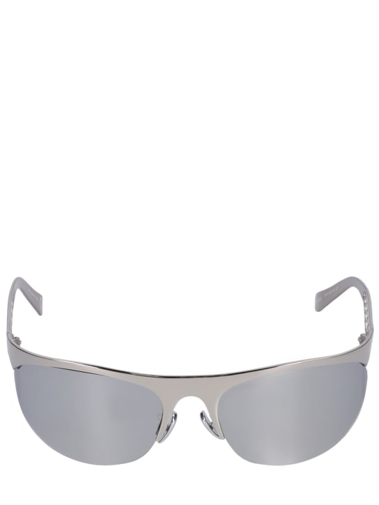 Marni: Salar De Uyuni Silver metal sunglasses - Gümüş - women_0 | Luisa Via Roma