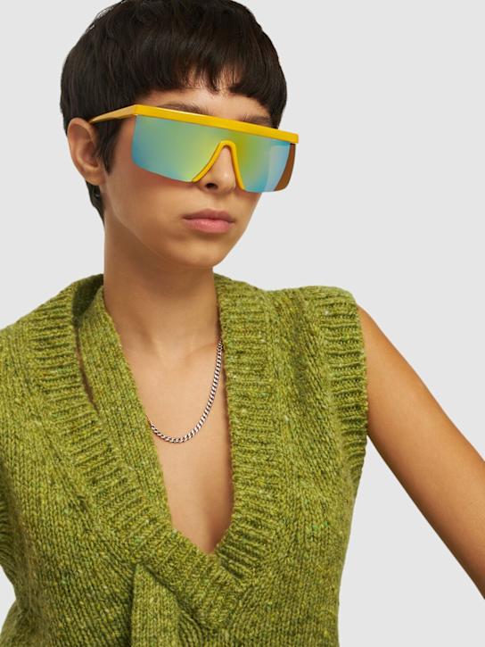 Mask acetate sunglasses w/ mirror lens - Thumbnail 2