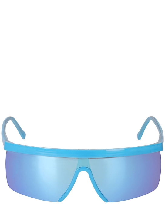 Giuseppe Di Morabito: Mask acetate sunglasses w/ mirror lens - Blue/Mirror - women_0 | Luisa Via Roma