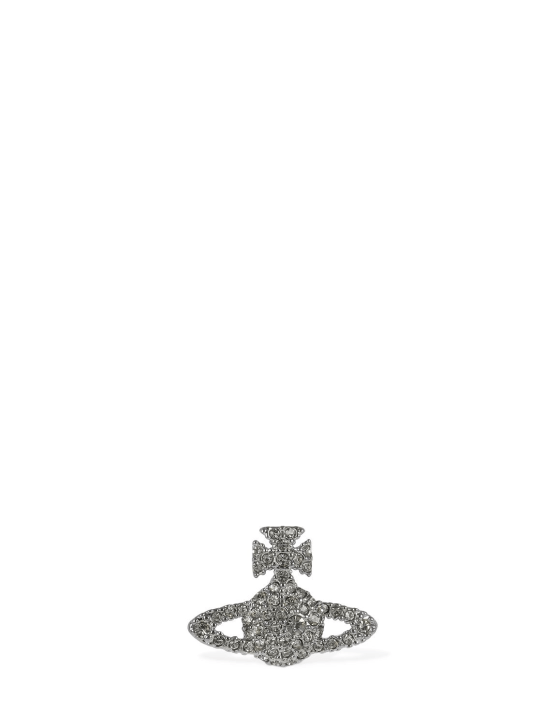 Vivienne Westwood: Kristallohrringe „Man Grace“ - Schwarz/Kristall - men_0 | Luisa Via Roma
