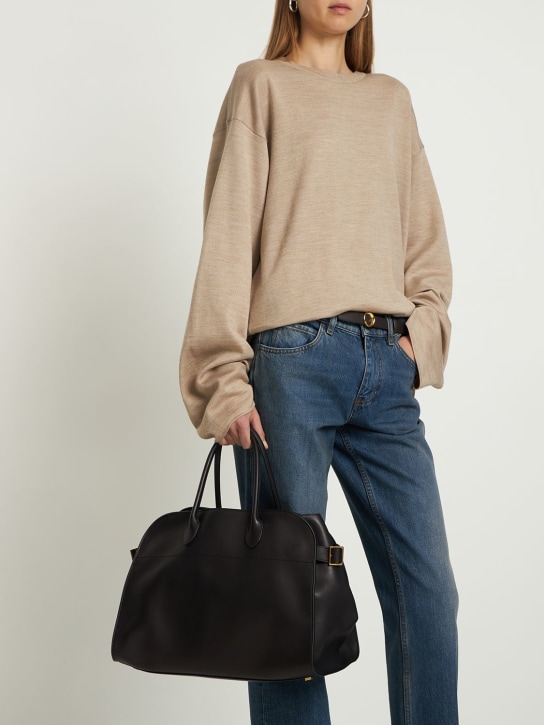 The Row: Margaux 15 smooth leather tote bag - women_1 | Luisa Via Roma