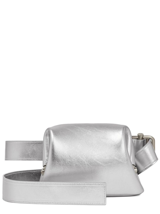 Osoi: Pecan Brot leather shoulder bag - Silver - women_0 | Luisa Via Roma