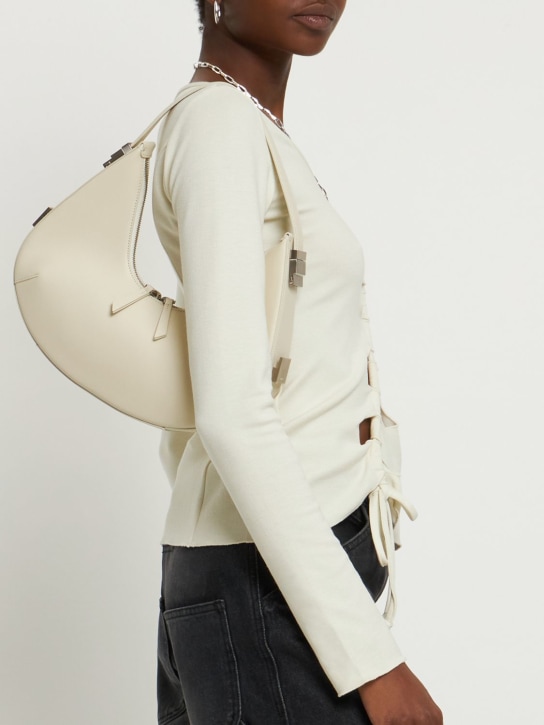 Osoi: Toni hobo leather shoulder bag - Cream - women_1 | Luisa Via Roma