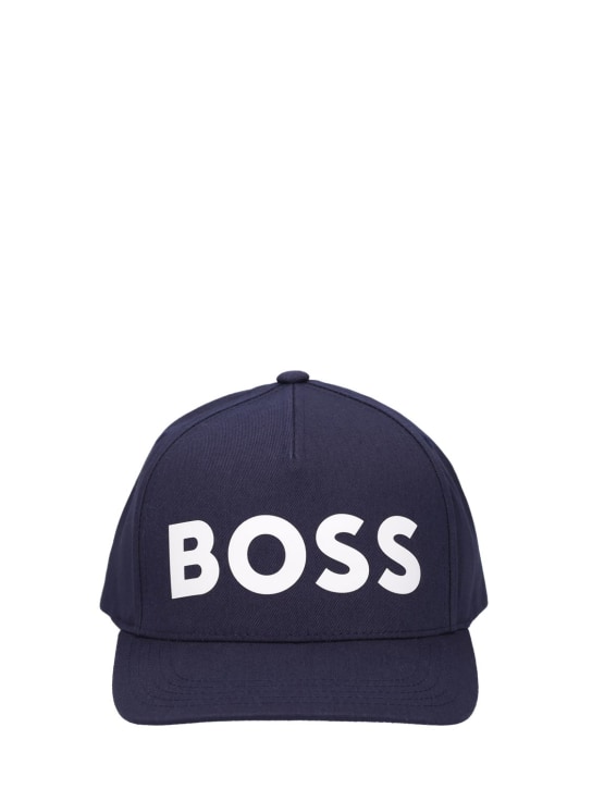 Boss: Gorra de algodón con logo - men_0 | Luisa Via Roma
