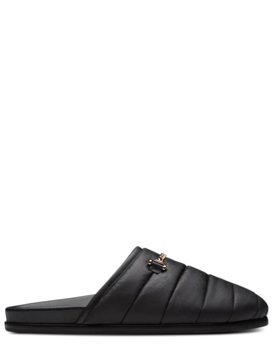 Hyusto: Quincy cozy sandals - Black - men_0 | Luisa Via Roma