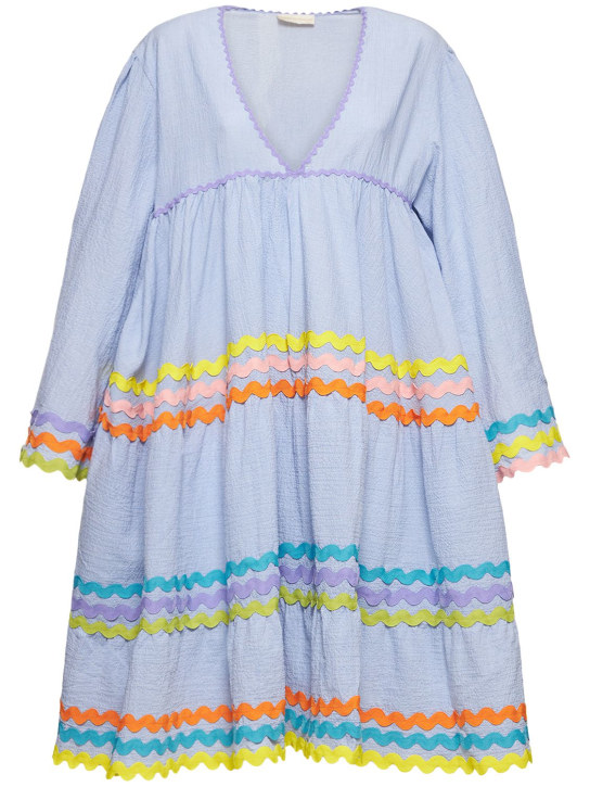 Flora Sardalos: 棉质泡泡纱迷笛连衣裙 - 多色 - women_0 | Luisa Via Roma