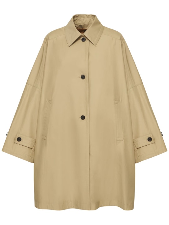 Toteme: Organic cotton blend gabardine coat - women_0 | Luisa Via Roma