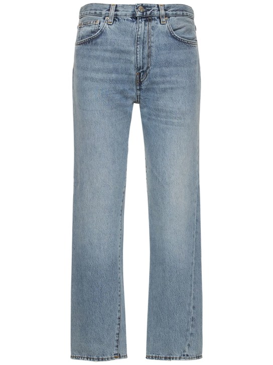 Toteme: Twisted seam organic cotton denim jeans - women_0 | Luisa Via Roma