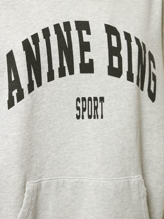 ANINE BING: Harvey logo jersey sweatshirt - Grey - women_3 | Luisa Via Roma