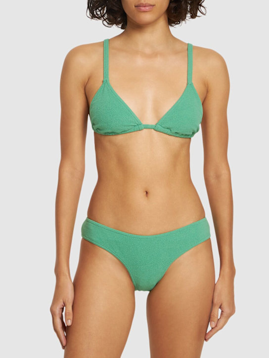 Zulu & Zephyr: Towelling curve bikini brief - Green - women_1 | Luisa Via Roma
