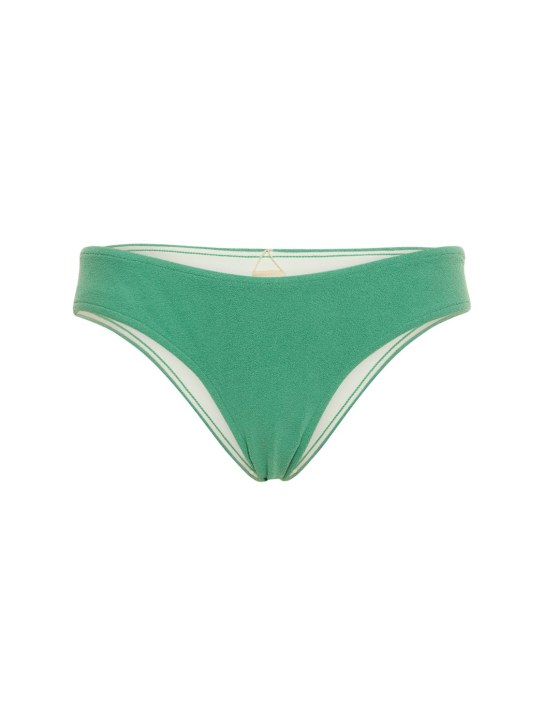 Zulu & Zephyr: Towelling curve bikini brief - Yeşil - women_0 | Luisa Via Roma
