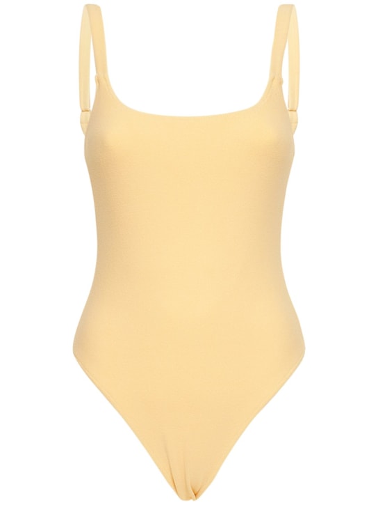 Zulu & Zephyr: Towelling one piece swimsuit - Yellow - women_0 | Luisa Via Roma