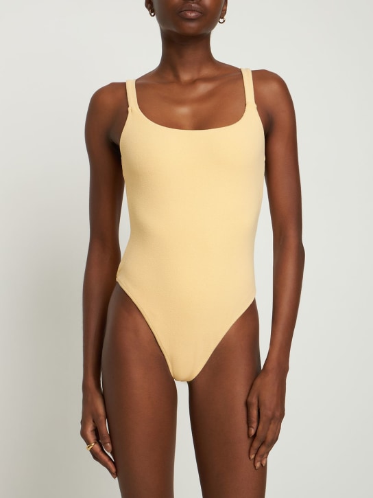 Zulu & Zephyr: Towelling one piece swimsuit - Yellow - women_1 | Luisa Via Roma