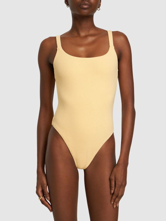 Zulu & Zephyr: Towelling one piece swimsuit - Yellow - women_1 | Luisa Via Roma