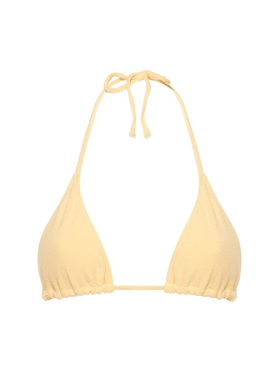 Zulu & Zephyr: Towelling triangle bikini top - Yellow - women_0 | Luisa Via Roma