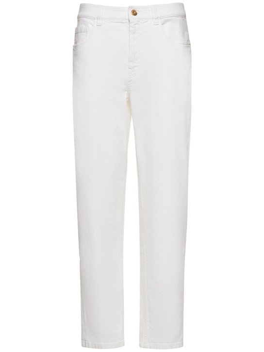 Brunello Cucinelli: Jeans rectos - Blanco - women_0 | Luisa Via Roma