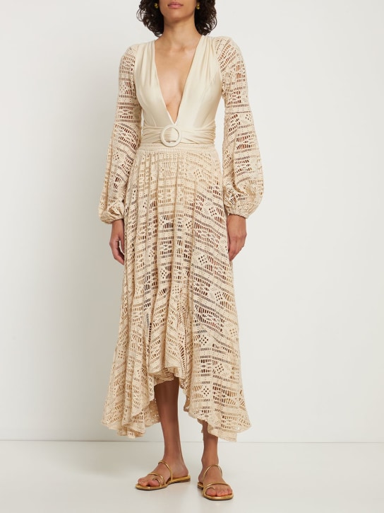 Patbo: クロシェボディスーツ - アイボリー - women_1 | Luisa Via Roma