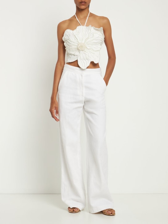 Patbo: Beaded flower top - women_1 | Luisa Via Roma