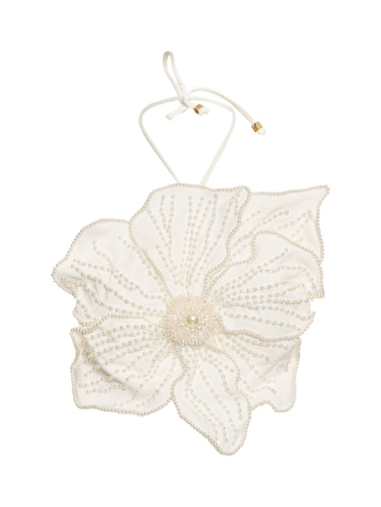 Patbo: Beaded flower top - women_0 | Luisa Via Roma