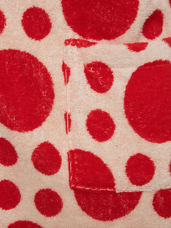 Dusen Dusen: Ring cotton terry bathrobe - Red - ecraft_1 | Luisa Via Roma