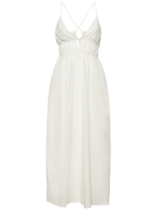 Designers Remix: Robe longue en popeline de coton Lucia - Blanc - women_0 | Luisa Via Roma