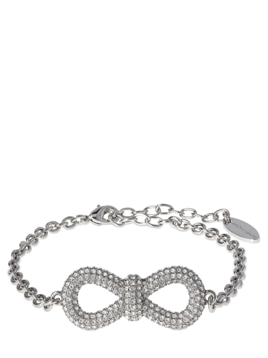 Mach & Mach: Crystal bow chain bracelet - women_0 | Luisa Via Roma