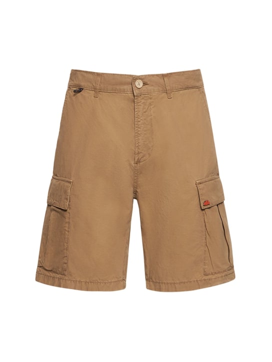 SUNDEK: Striped cotton poplin cargo shorts - men_0 | Luisa Via Roma