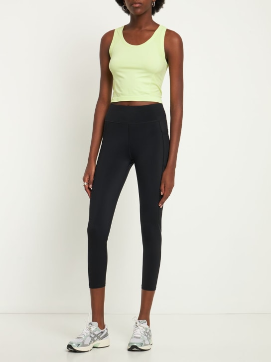 Sweaty Betty: Athlete seamless workout crop tank top - Yellow - women_1 | Luisa Via Roma