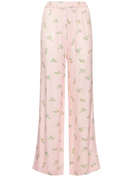 Sleeper: Pantalon droit en viscose imprimé fleuri - Rose - women_0 | Luisa Via Roma