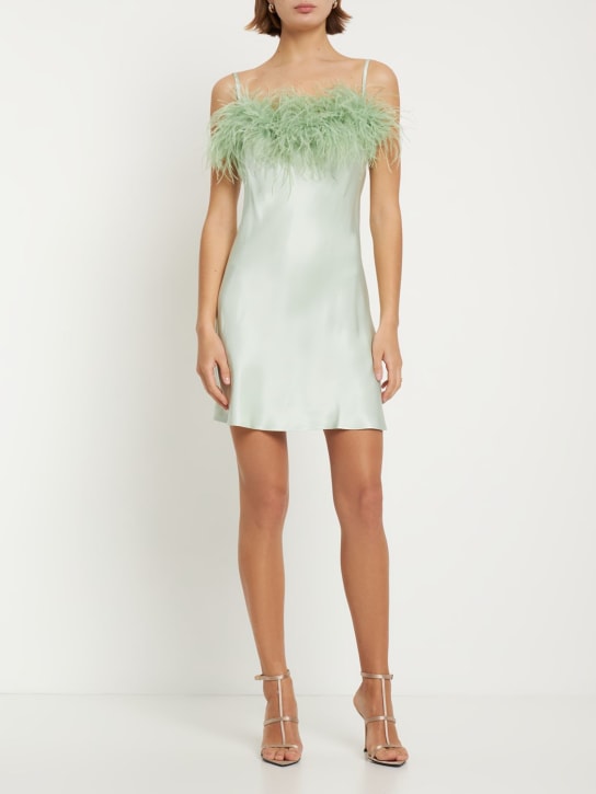 Sleeper: Boheme サテンミニドレス - グリーン - women_1 | Luisa Via Roma