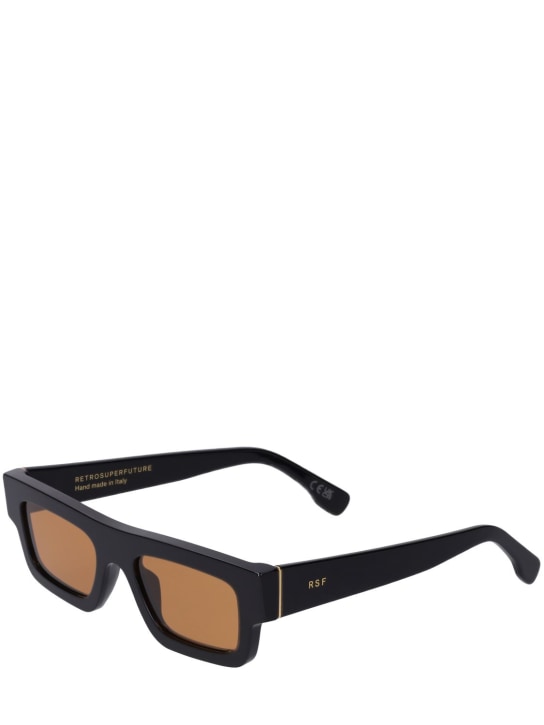 Retrosuperfuture: Colpo Refined squared acetate sunglasses - Black/Brown - men_1 | Luisa Via Roma