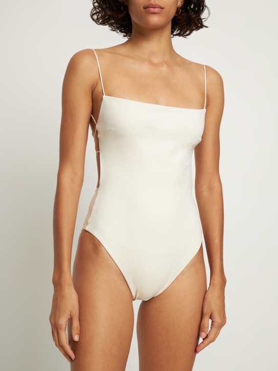 Ziah: Bañador entero con tirantes finos - Blanco - women_1 | Luisa Via Roma