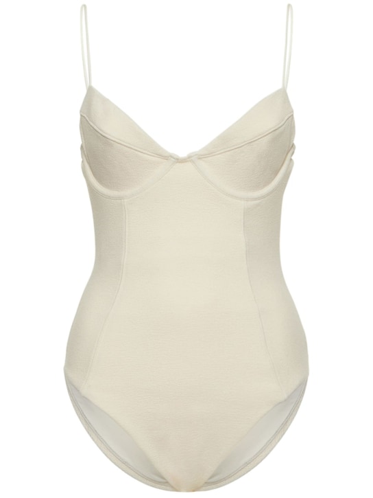 Ziah: Maillot de bain une pièce à fines bretelles - Blanc - women_0 | Luisa Via Roma