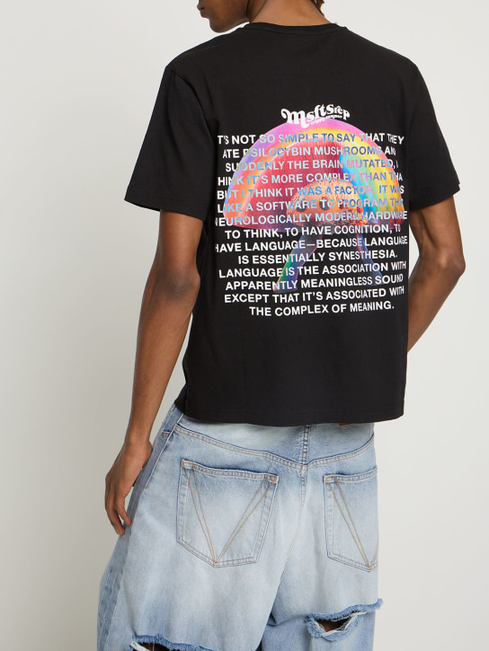 MSFTSrep: Mushroom print cotton jersey t-shirt - Black - men_1 | Luisa Via Roma