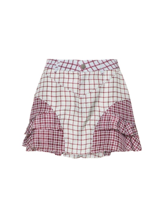 Miaou: Paris printed silk mini skirt - Multicolor - women_0 | Luisa Via Roma