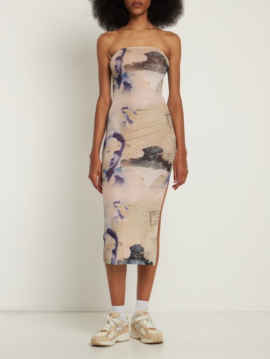 Miaou: Vestido midi sin tirantes - Multicolor - women_1 | Luisa Via Roma