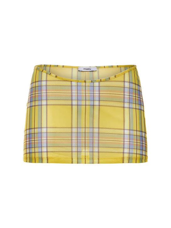 Miaou: Minifalda con cuadros - Amarillo/Multi - women_0 | Luisa Via Roma