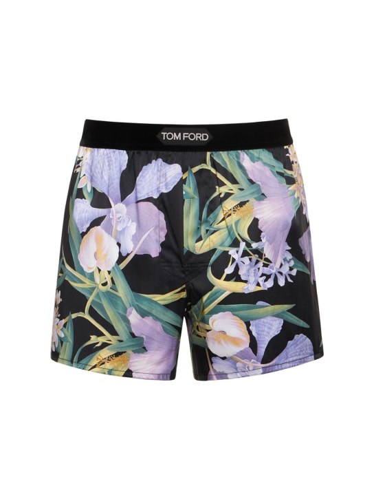 Tom Ford: Bold Orchid silk blend boxer shorts - Lavender - men_0 | Luisa Via Roma