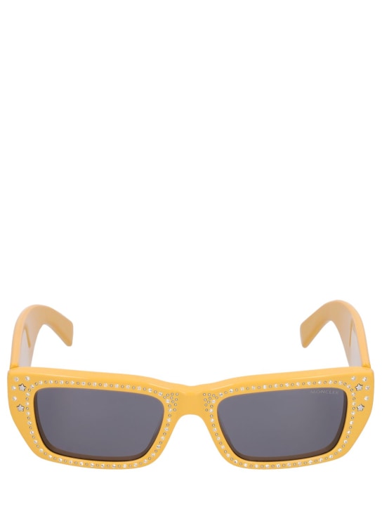 Moncler Genius: Moncler Genius x Palm Angels sunglasses - Orange/Smoke - women_0 | Luisa Via Roma