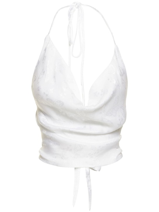 Musier Paris: Hinten offenes Top aus Viskose „Dani“ - Weiß - women_0 | Luisa Via Roma