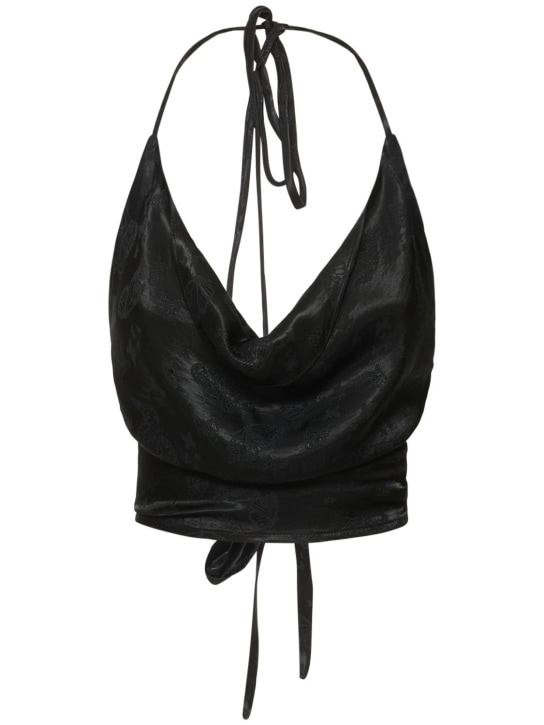 Musier Paris: Haut dos nu en viscose Dani - Noir - women_0 | Luisa Via Roma