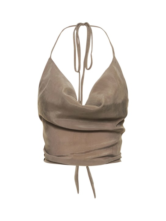 Musier Paris: Cupro-Top „Donatella“ - Grau - women_0 | Luisa Via Roma