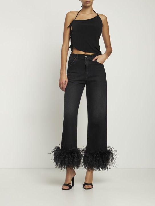 Musier Paris: Nami cut out stretch top - Black - women_1 | Luisa Via Roma