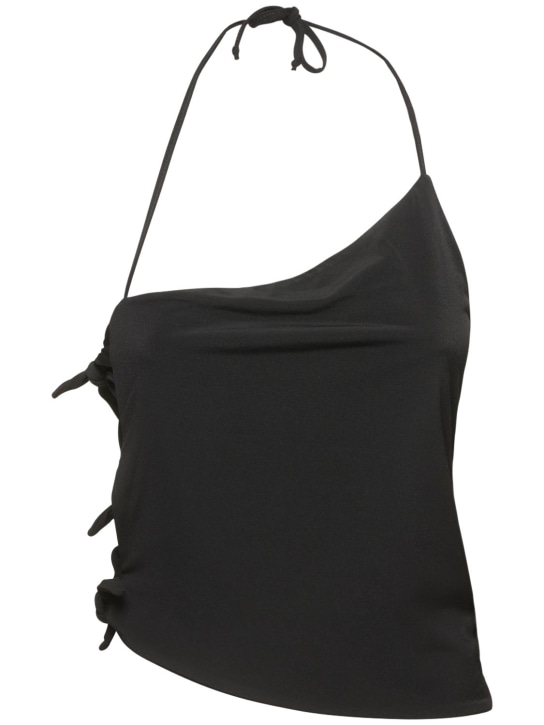 Musier Paris: Nami cut out stretch top - Black - women_0 | Luisa Via Roma