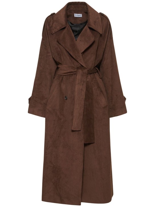 Musier Paris: Myriam velvet trench coat - women_0 | Luisa Via Roma