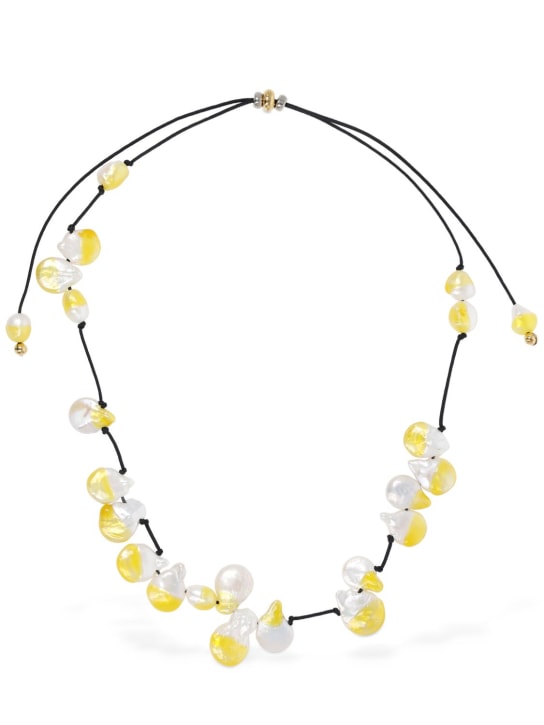 Panconesi: Perlenkette „Vacanza“ - Pearl/Yellow - men_0 | Luisa Via Roma