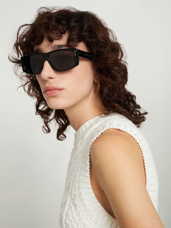 Isabel Marant: Gafas de sol de acetato cuadrado - Negro/Gris - women_1 | Luisa Via Roma
