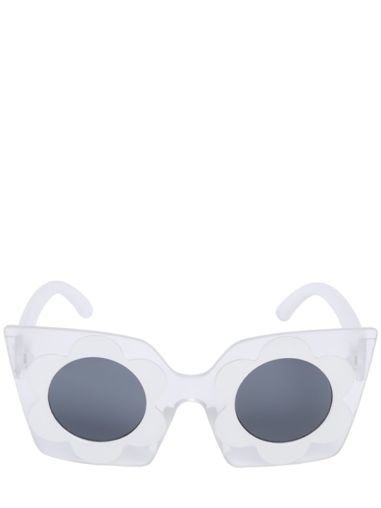 Monnalisa: Squared polycarbonate sunglasses - Beyaz - kids-girls_0 | Luisa Via Roma