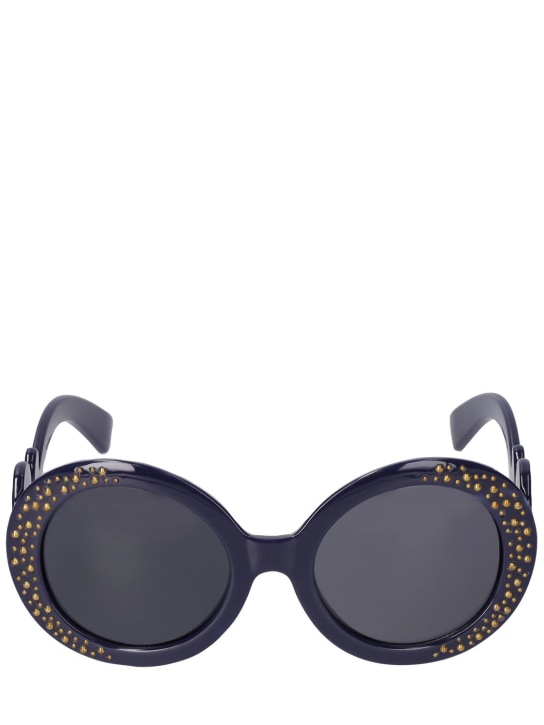 Monnalisa: Round-shaped polycarbonate sunglasses - Lacivert - kids-girls_0 | Luisa Via Roma