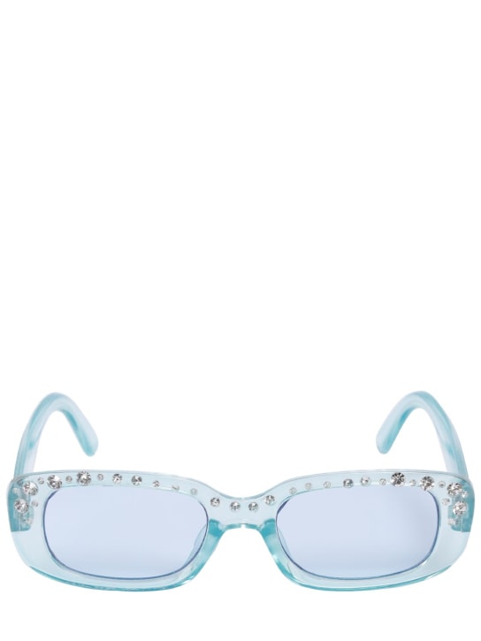 Monnalisa: Squared polycarbonate sunglasses - Light Blue - kids-girls_0 | Luisa Via Roma